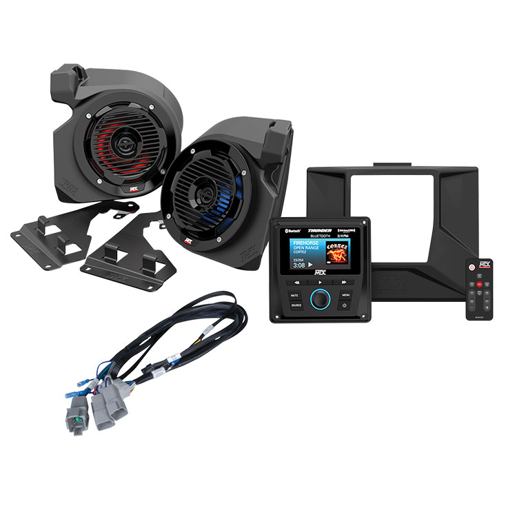 MTX THUNDERCAST 1000WATTS スピーカー 2個セット Polaris RZR XP Turbo S Thunder Audio Kit | Side By Side Stuff