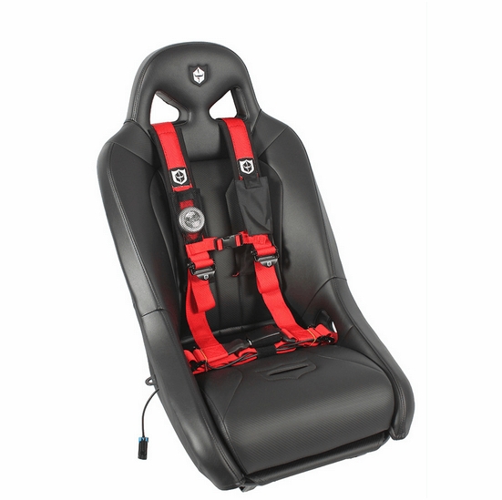 Pro Armor 2 Inch Wide Driver Side Auto-Style Harness - Red - alt image 2