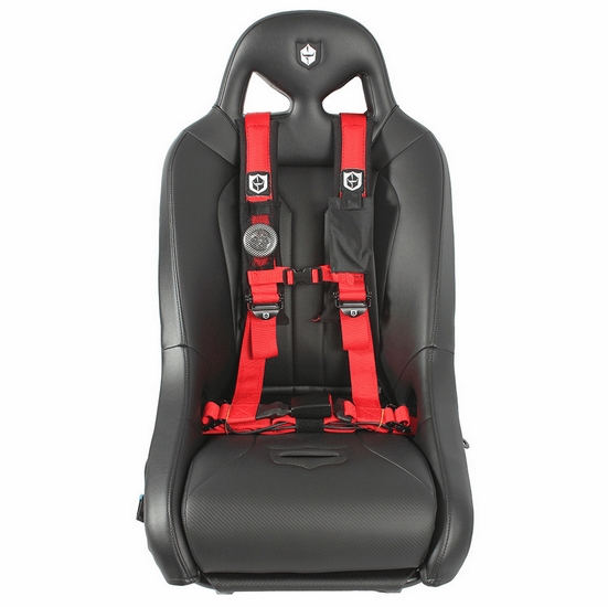 Pro Armor 2 Inch Wide Driver Side Auto-Style Harness - Red - alt image 3