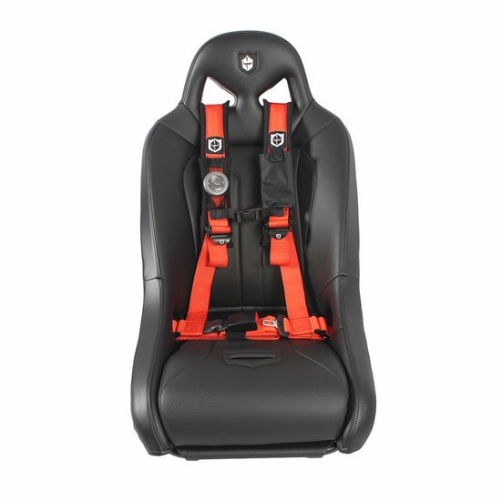 Pro Armor 2 Inch Wide Passenger Side Auto-Style Harness - Orange - alt image 1