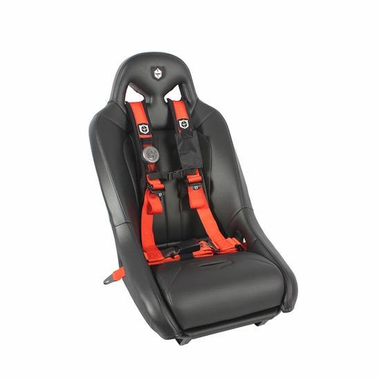 Pro Armor 2 Inch Wide Passenger Side Auto-Style Harness - Orange - alt image 2