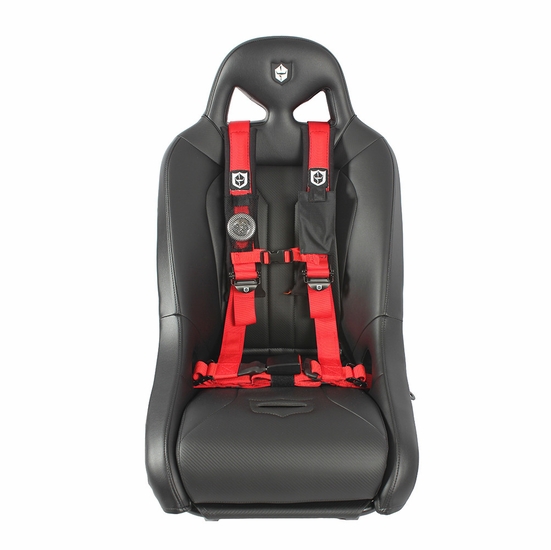Pro Armor 2 Inch Wide Passenger Side Auto-Style Harness - Red - alt image 2