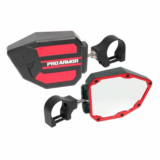 Pro Armor Breakaway Side View Mirrors for 1.75 Inch Roll Bars (Sold in Pairs) - alt image 1