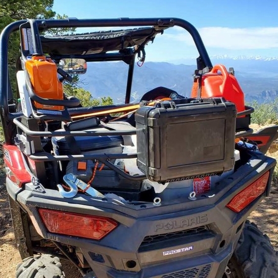 Rear Cargo Rack with Removable Bottom by Hornet Outdoors - Polaris RZR S 1000, 900, S 900 - alt image 0