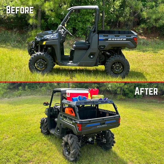 Seizmik Half Height Bed Rack - Full-Size Polaris Ranger, Can-Am Defender - alt image 12