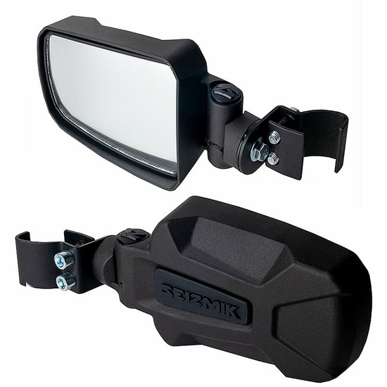 Seizmik® Pursuit Aluminum Break Away Side Mirrors w/ Pro-Fit Clamp (Sold in Pairs)