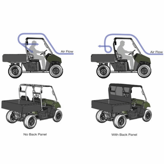 Seizmik&reg; Rear Windshield - Polaris General 1000, XP 1000 - alt image 1