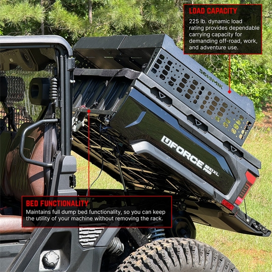 Seizmik&reg; Bed Rack - CF MOTO UForce U10 Pro - alt image 11