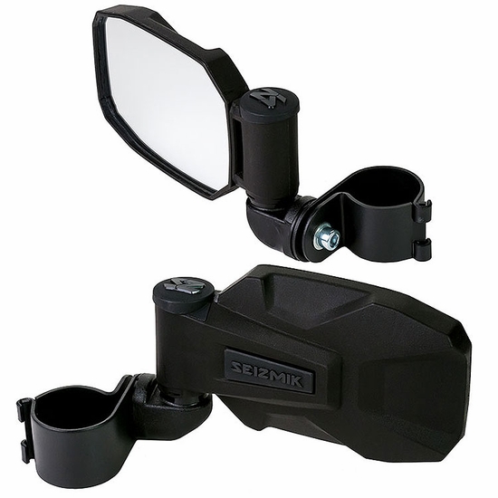 Seizmik Strike Break Away Side Mirrors w/ 1.75 Inch Clamp (Sold in Pairs) - alt image 1