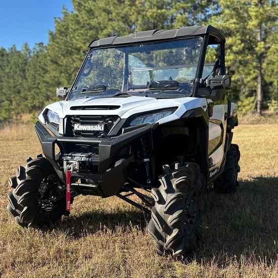 Seizmik Toolless Versa-Vent Hard Coated Front Windshield - Kawasaki Ridge - alt image 0