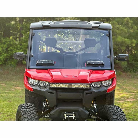 Seizmik Toolless Versa-Vent Hard Coated Front Windshield - Can Am Defender