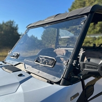Seizmik Toolless Versa-Vent Hard Coated Front Windshield - Kawasaki Ridge
