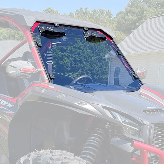 Seizmik Toolless Versa-Vent Hard Coated Front Windshield - Kawasaki Teryx KRX 1000 - alt image 0