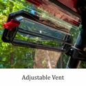 Seizmik Toolless Versa-Vent Hard Coated Front Windshield - Kawasaki Teryx KRX 1000