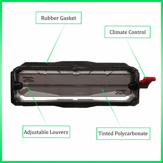 Seizmik Toolless Versa-Vent Hard Coated Front Windshield - Kawasaki Teryx KRX 1000 - alt image 8