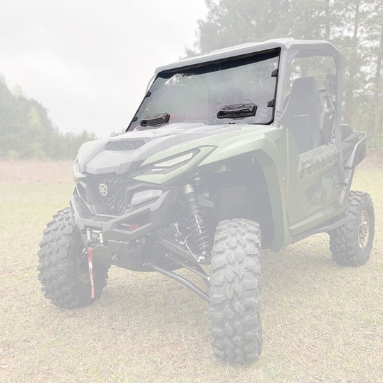 Seizmik&reg; Toolless Versa-Vent Hard Coated Front Windshield - Yamaha Wolverine RMAX 1000 - alt image 0