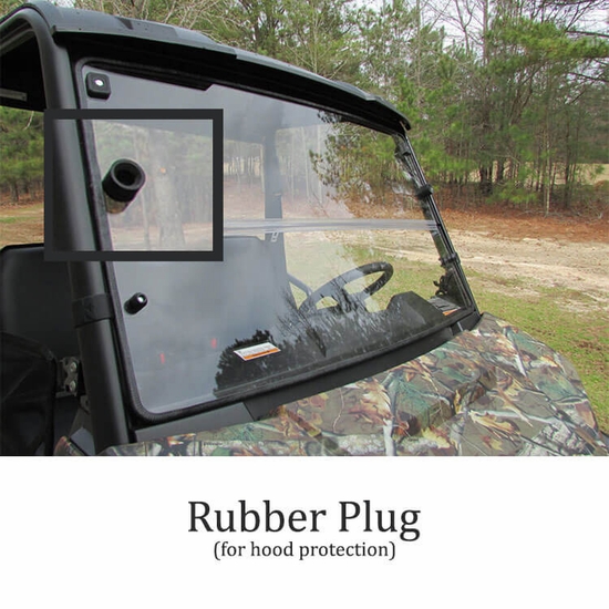 Seizmik&reg; Versa-Fold Front Windshield - 2015-22 Mid Size Polaris Ranger 500, 570, ETX, EV - alt image 1