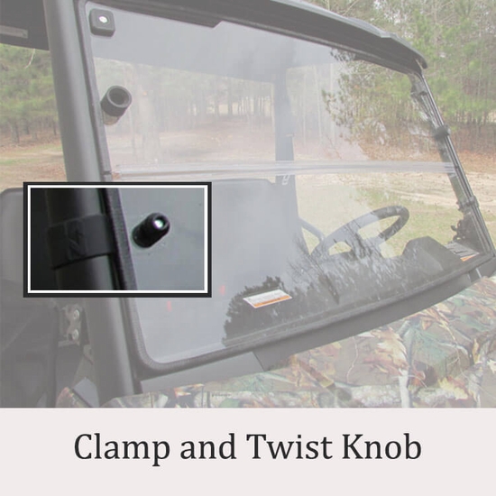 Seizmik&reg; Versa-Fold Front Windshield - 2015-22 Mid Size Polaris Ranger 500, 570, ETX, EV - alt image 2