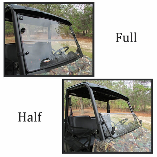 Seizmik&reg; Versa-Fold Front Windshield - 2015-22 Mid Size Polaris Ranger 500, 570, ETX, EV - alt image 5