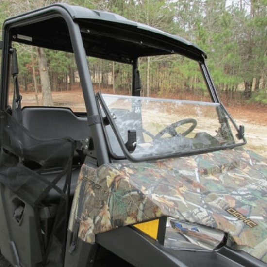 Seizmik Versa-Fold Hard Coated Front Windshield - 2015-22 Mid Size Polaris Ranger 500, 570, ETX, EV - alt image 2