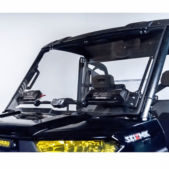 Seizmik Versa-Vent Hard Coated Flip Up Front Windshield - 2015-22 Mid Size Polaris Ranger 500, 570, ETX, EV - alt image 0