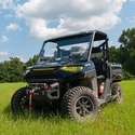 Seizmik Versa-Vent Hard Coated Flip Up Front Windshield - 2015-22 Mid Size Polaris Ranger 500, 570, ETX, EV