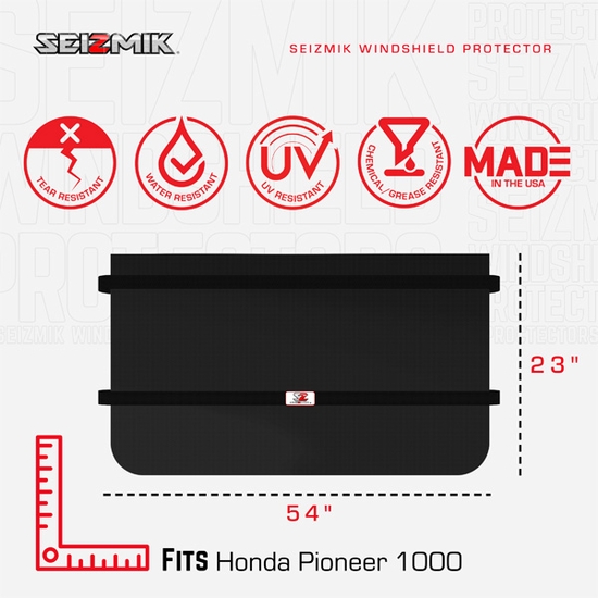 Seizmik Windshield Protector - Honda Pioneer 1000 - alt image 2
