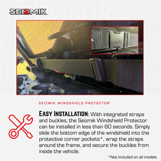 Seizmik Windshield Protector - Kawasaki Ridge - alt image 6