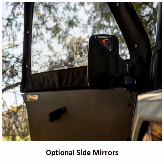 ShockPros Convertible Full, Half Hinged Doors - 2013-19 Full Size Polaris Ranger w/ Pro-Fit Cage - alt image 15