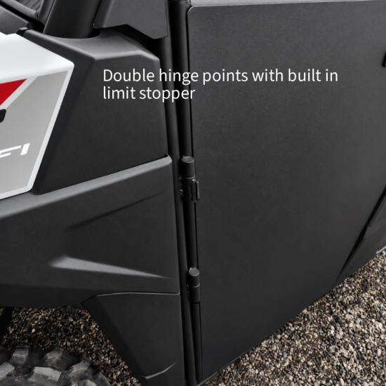 ShockPros Convertible Full, Half Hinged Doors - 2013-19 Full Size Polaris Ranger w/ Pro-Fit Cage - alt image 7