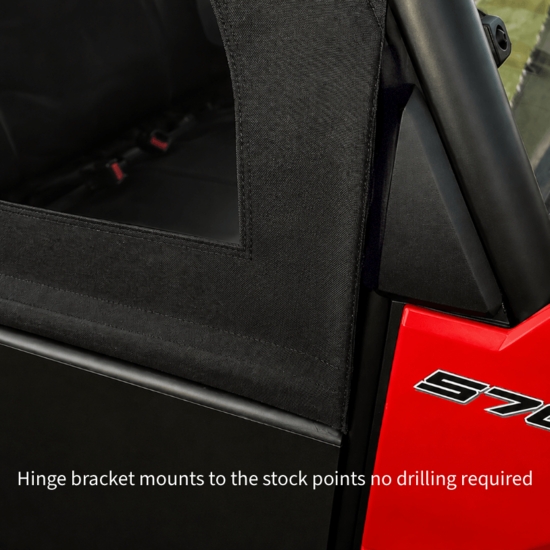 ShockPros Convertible Full, Half Hinged Doors - 2015-21 Mid Size Polaris Ranger 500, 570, ETX, EV - alt image 9