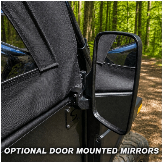 ShockPros Convertible Full, Half Hinged Doors - 2015-21 Mid Size Polaris Ranger 500, 570, ETX, EV - alt image 10