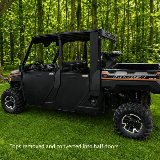 ShockPros Convertible Full, Half Hinged Doors - 2019-26 Full Size Polaris Ranger Crew XP 1000, 1000 - alt image 4