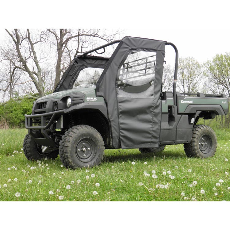 Kawasaki Mule Pro-FX and Pro-DX Black 3 Star Soft Full Door Set