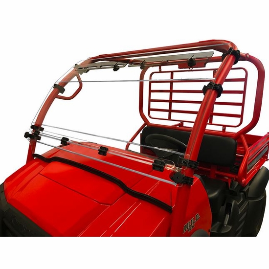 Spike Hard Coated Hinged Front Windshield w/ Vents - Kawasaki Mule SX - alt image 4