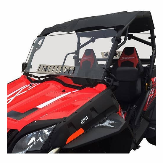 Spike Hard Coated Rapid Release Vented Front Windshield - CF Moto ZForce 500, 800, 800EX, 1000 - alt image 1