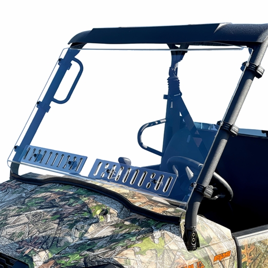 Spike Hard Coated Vented Front Windshield - Kawasaki Mule Pro-MX
