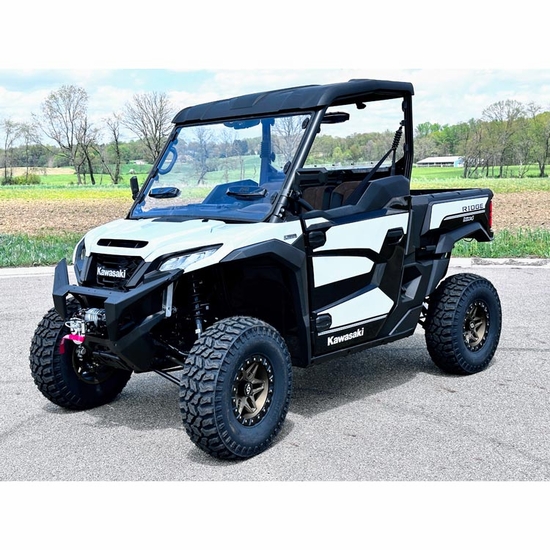 Spike Hard Coated Rapid Release Vented Front Windshield - Kawasaki Ridge - alt image 0