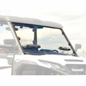 Spike Hard Coated Rapid Release Vented Front Windshield - Kawasaki Ridge