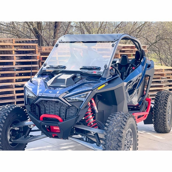 Spike Hard Coated Rapid Release Vented Front Windshield - Polaris RZR Pro-R - alt image 2