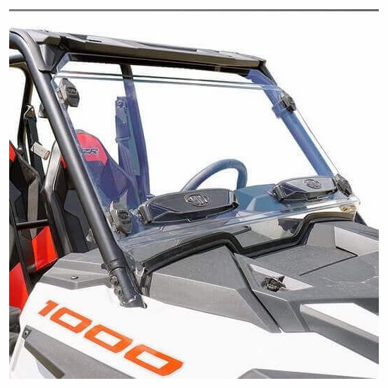 Spike Hard Coated Rapid Release Vented Front Windshield - 2019-23 Polaris RZR XP 1000,  XP Turbo, Turbo S, Trail - alt image 1