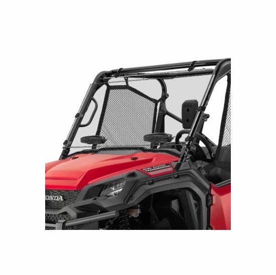 Spike Hard Coated Rapid Release Vented Front Windshield - Honda Pioneer 1000