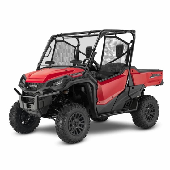 Spike Hard Coated Rapid Release Vented Front Windshield - Honda Pioneer 1000 - alt image 0