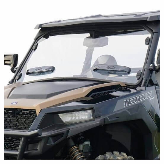 Spike Hard Coated Rapid Release Vented Front Windshield - Polaris General 1000, XP 1000