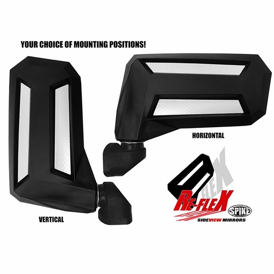 Spike Re-Flex Adjustable Side Mirror w/ 1.875-2 Inch Clamp - alt image 3