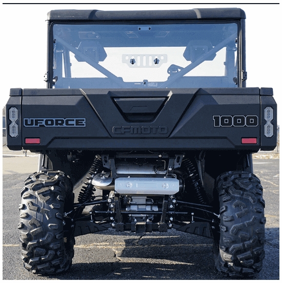 Spike Vented Rear Windshield - CF Moto UForce 1000 - alt image 0