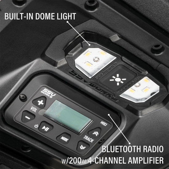 SSV Works 2-Speaker Overhead Soundbar w/ MRB3S Bluetooth Radio - 2024-26 Polaris RZR XP 1000 - alt image 2