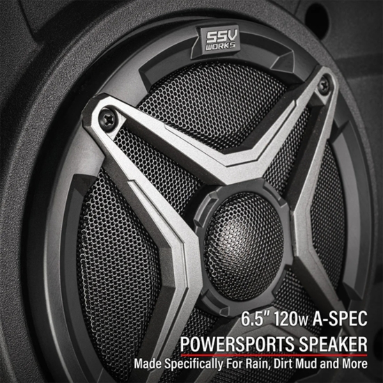 SSV Works 2-Speaker Overhead Soundbar w/ MRB3S Bluetooth Radio - 2024-26 Polaris RZR XP 1000 - alt image 3