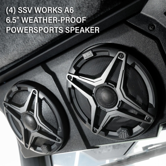 SSV Works 4-Speaker Overhead Sound Bar - Can Am Defender HD10, HD11 - alt image 4