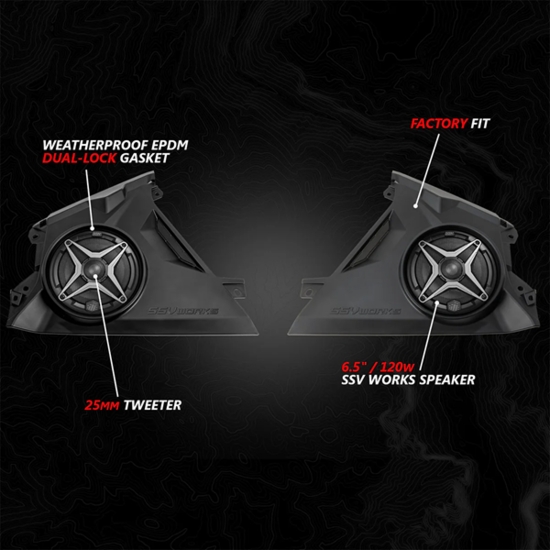 SSV Works Phase-2 A-Spec 4-Speaker System - Can Am Maverick R - alt image 1